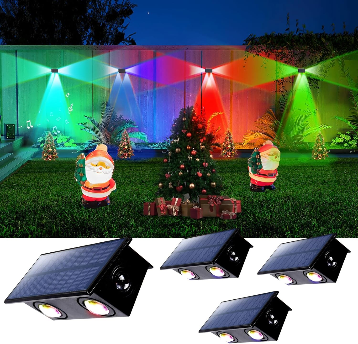 Color Changing Solar Fence Lights